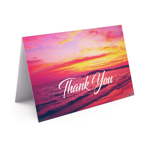 Picture of Pink Sunset Thank You Card
