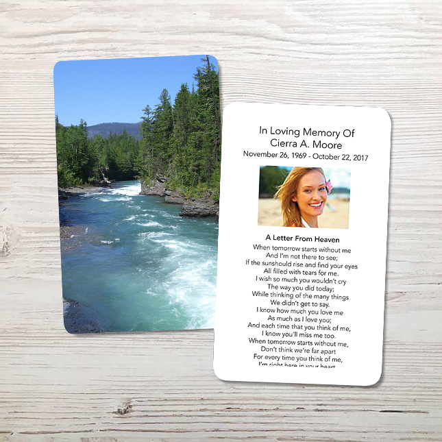 Show details for Stream-Of-Water Memorial Card