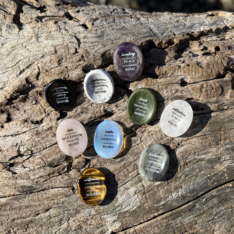 Show details for Intention White Quartz Worry Stone