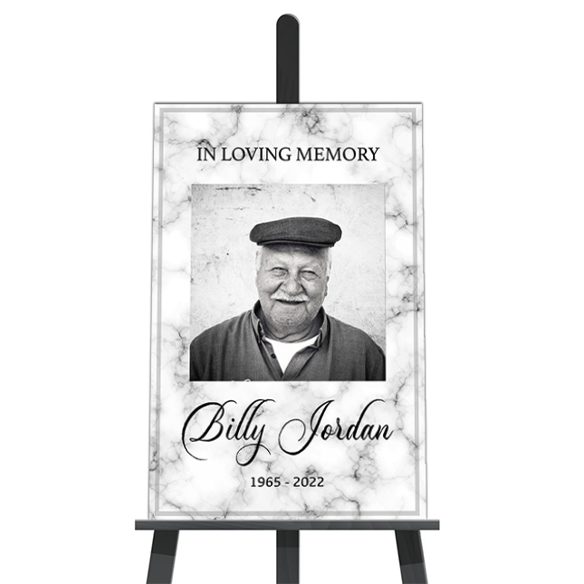 Show details for White Marble Poster