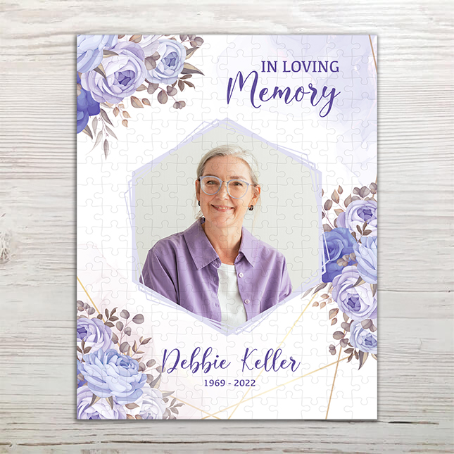 Show details for Purple Gold Floral Puzzle