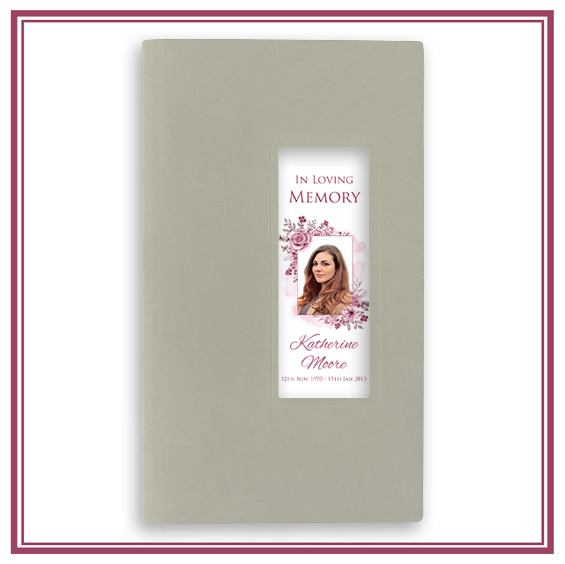 Show details for Pink Floral Guest Book - Gray