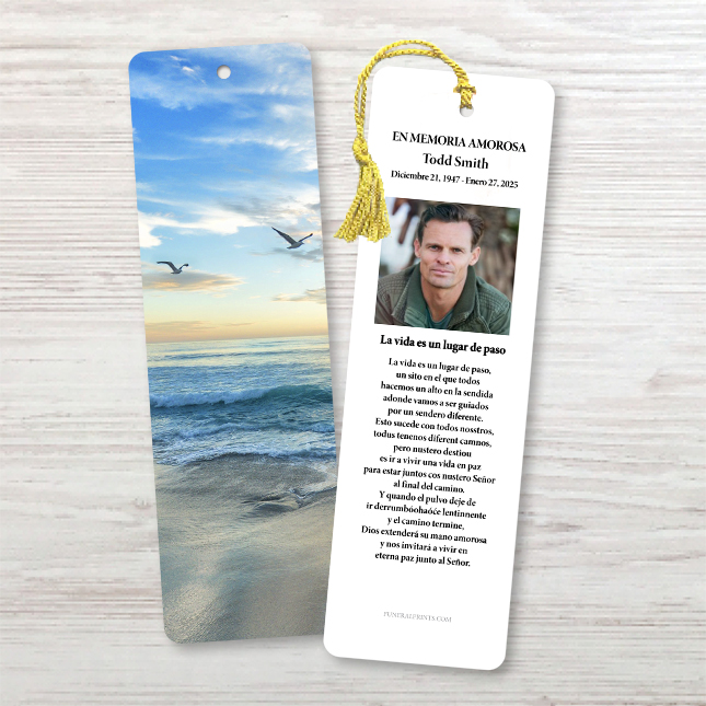 Show details for Beach Spanish Bookmark