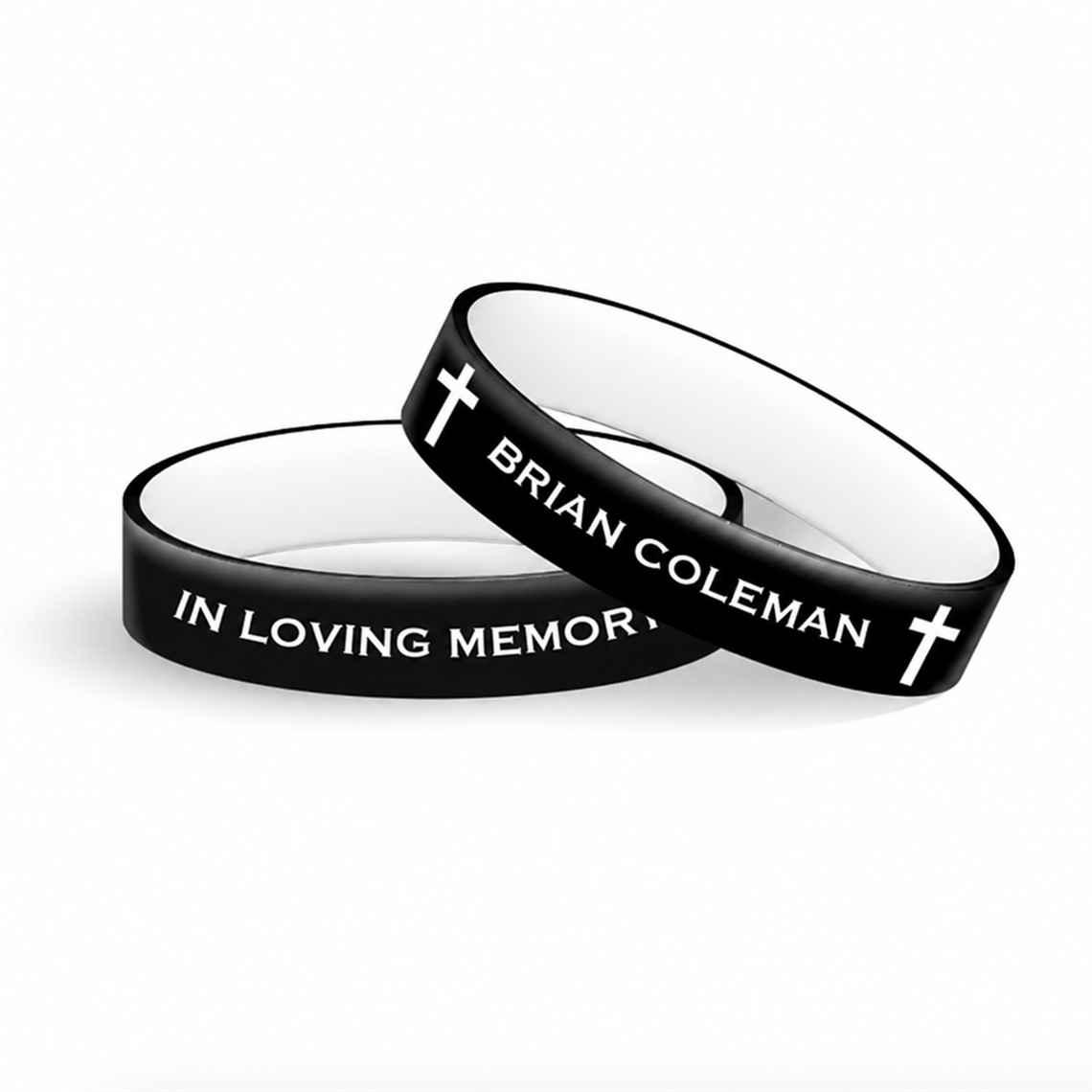 Show details for Black and White Crosses Wristband