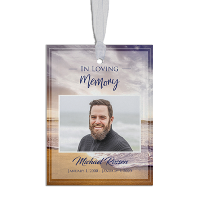 Show details for Oceanfront Rectangle Ornament