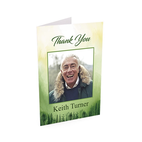 Show details for Green Scenery Watercolor Thank You Card