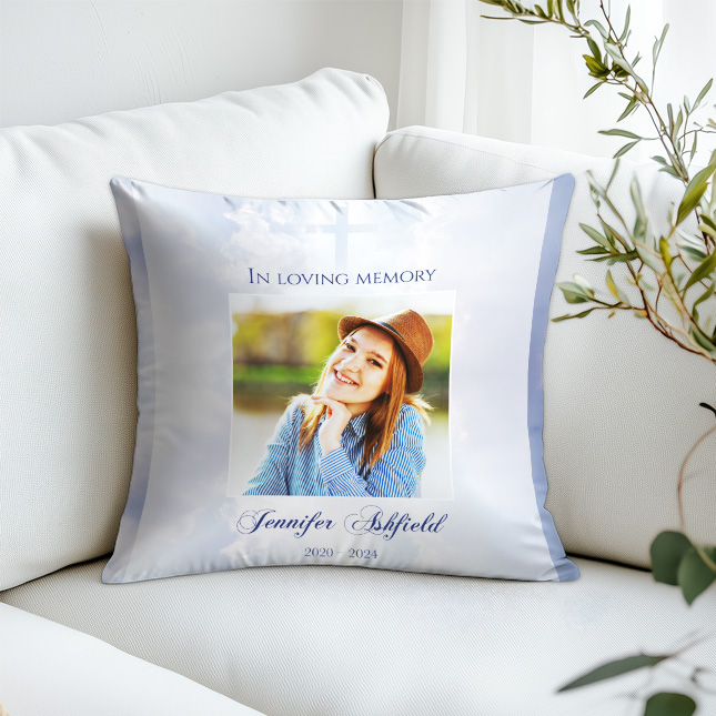 Show details for Cross in Clouds Pillow