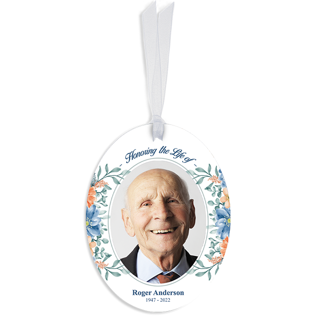 Show details for Multi Floral Religious Oval Ornaments