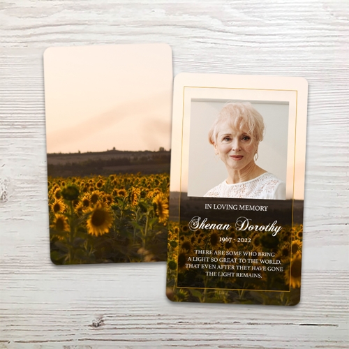 Picture of Sunflower Memorial Card
