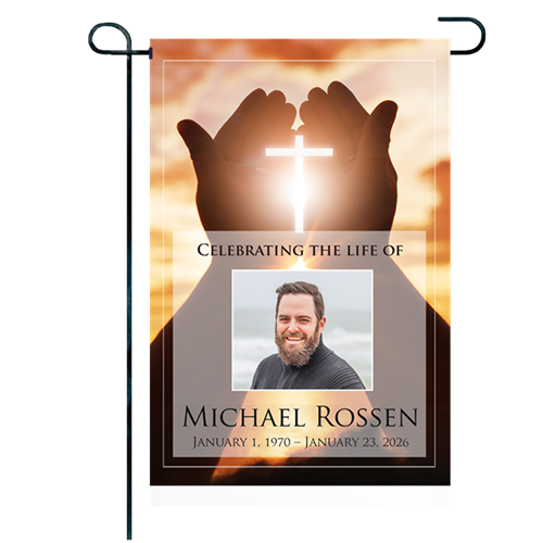 Show details for Cross in Hand Garden Flag