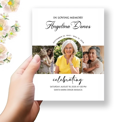 Show details for Celebration of Life Photo Collage Funeral Program