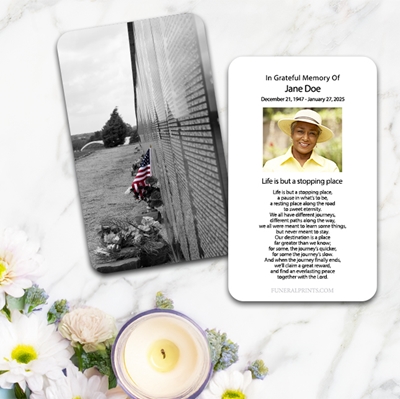 Show details for Vietnam Wall Large Memorial Card (3" x 4.75")