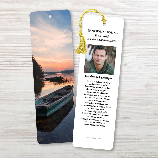 Show details for Lake Sunrise Spanish Bookmark