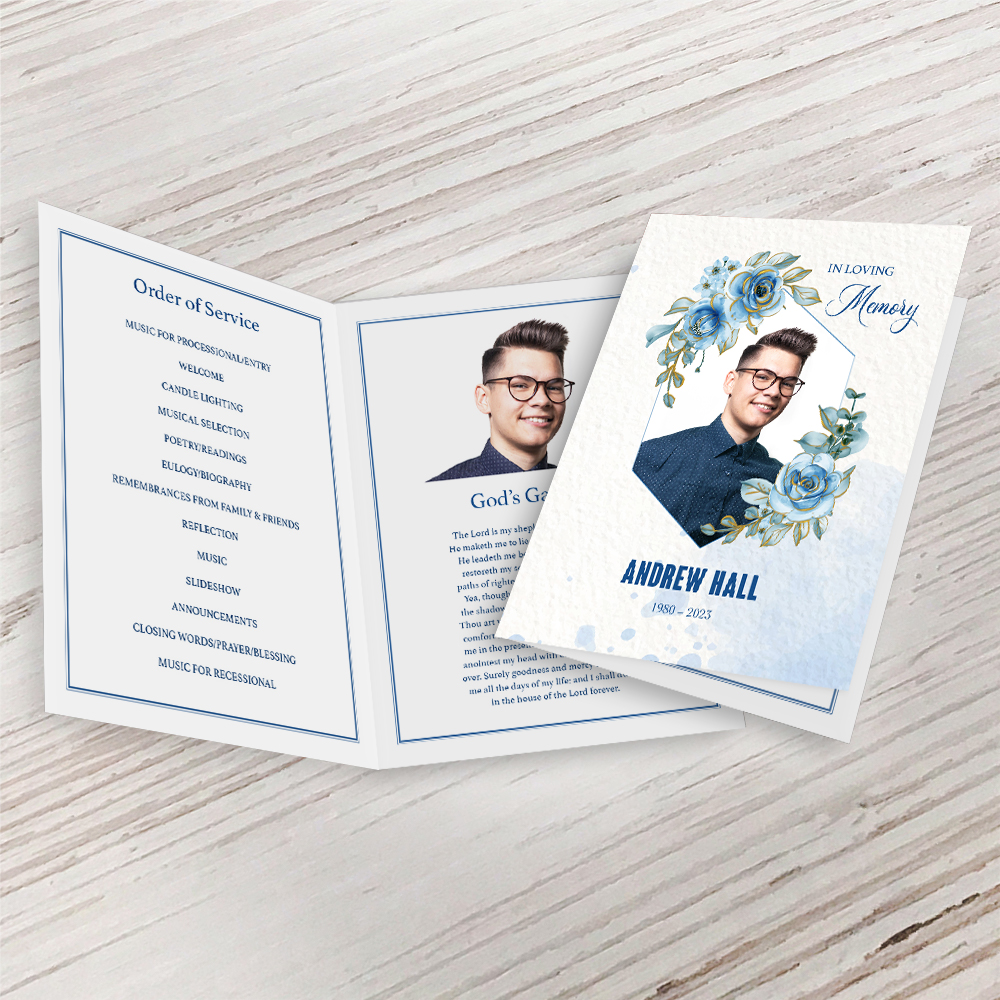 Show details for Blue Floral Program (8.5x11) (MegaEdit)