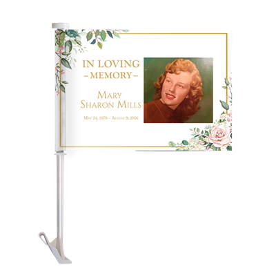 Show details for Floral Car Flag