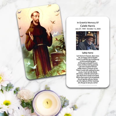 Show details for St. Francis 2 Large Memorial Card (3" x 4.75")