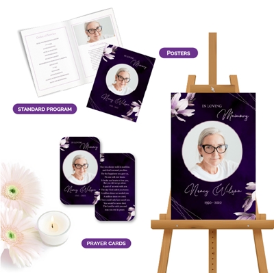 Show details for Purple Lilies Memorial Package