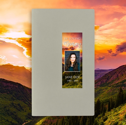 Show details for Hillside Sunset Guest Book - Gray