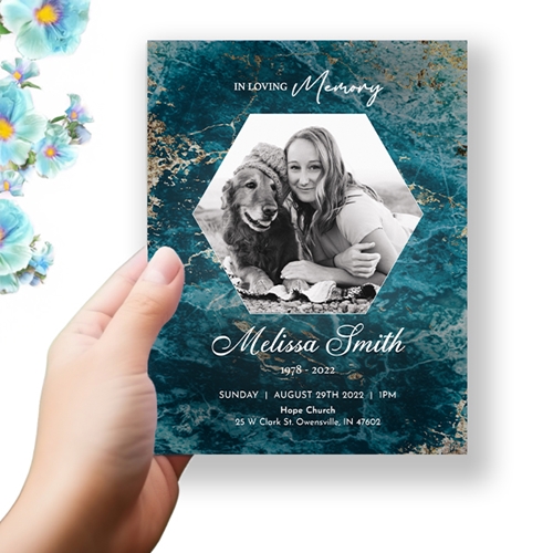 Show details for Jade Marble Funeral Program 