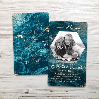 Show details for Jade Marble Memorial Card