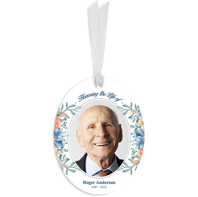 Show details for Multi Floral Religious Oval Ornaments