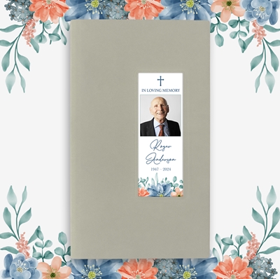 Show details for Multi Floral Religious Guest Book - Gray