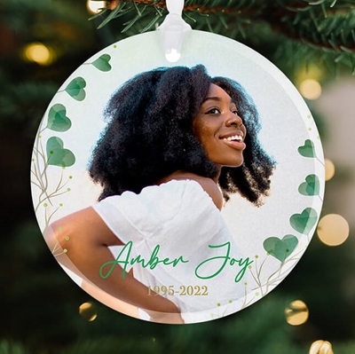 Show details for Heart Leaf Circle Ornament