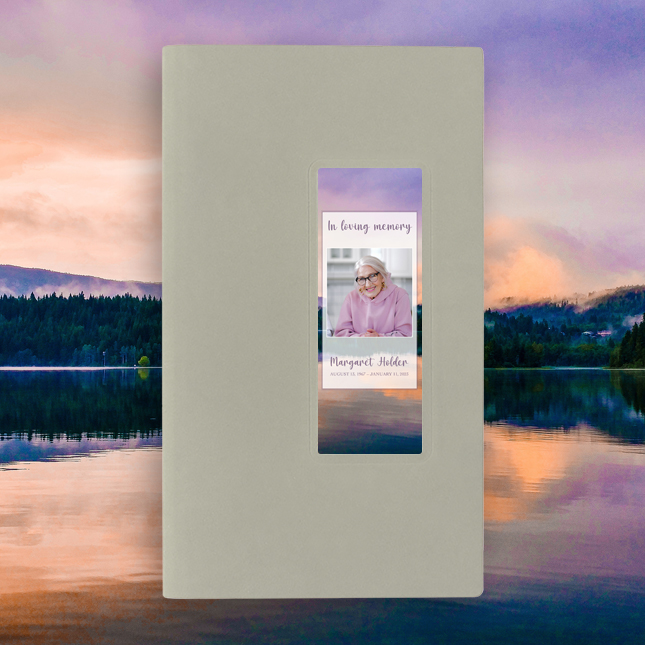 Show details for Purple Sunset Guest Book - Gray