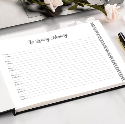 Show details for Gray Sign In Guest Book