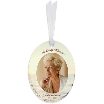 Show details for Sunset Scenery Oval Ornaments