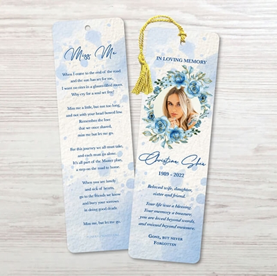 Show details for Blue Round Floral Memorial Package