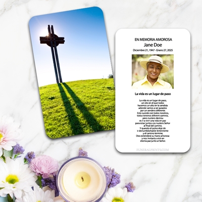 Show details for XX Celtic Cross Hill Spanish Prayer Card