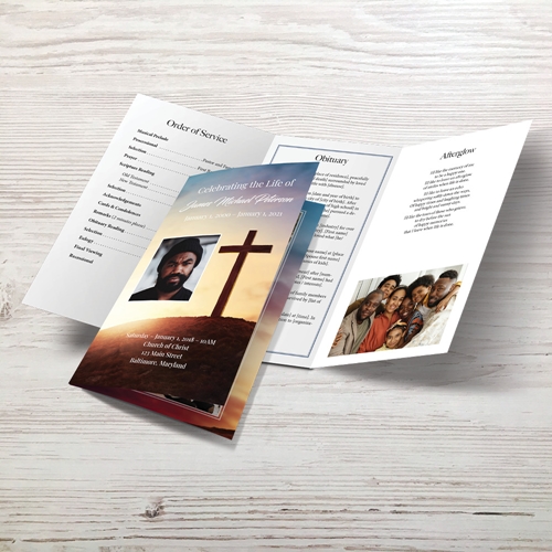 Picture of Rising Cross Trifold Program (Design for Me)