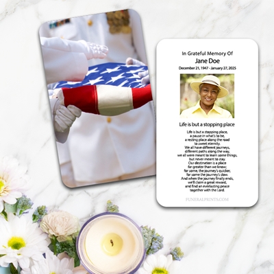 Show details for Final Honors Spanish Prayer Card