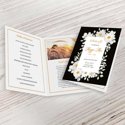 Show details for White Floral Premium Program (8.5x11)