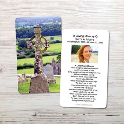 Show details for Celtic Cross 2 Memorial Card