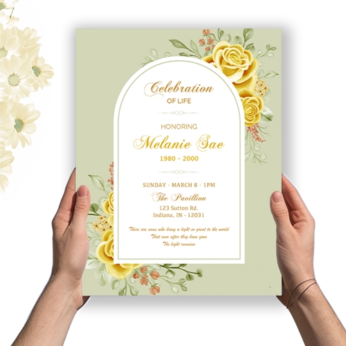 Show details for Yellow Floral Border Program (8.5x11) 