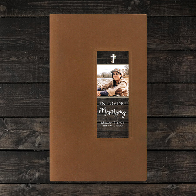 Show details for Rustic Religious Guest Book - Brown