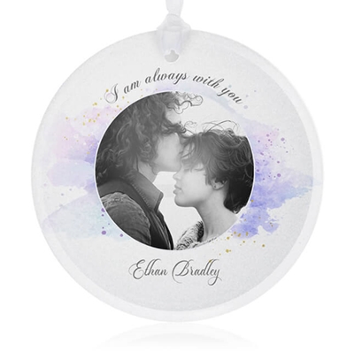 Show details for Watercolor Circle Ornament