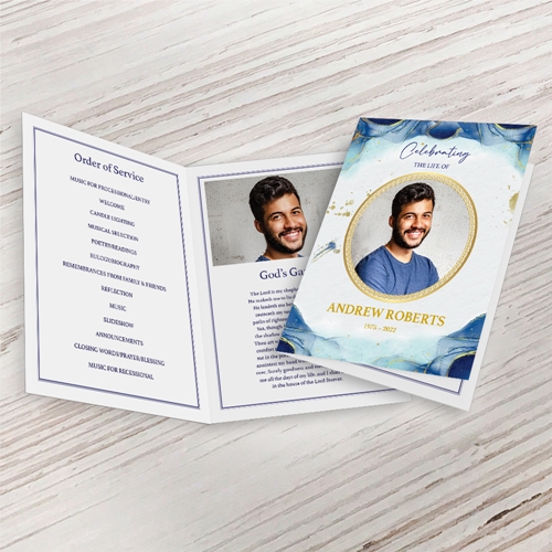 Show details for Blue Marble Funeral Program (MegaEdit)