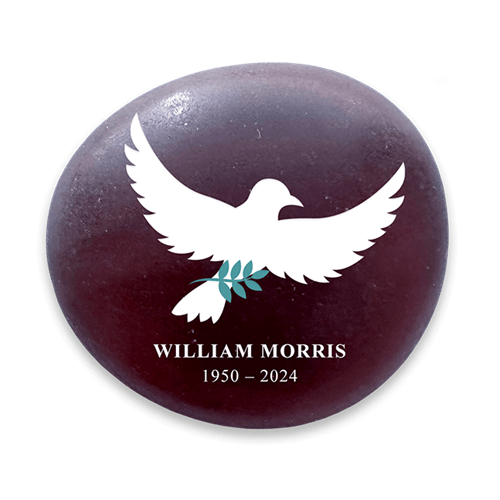 Show details for Frosted Amethyst Dove Memorial Stones