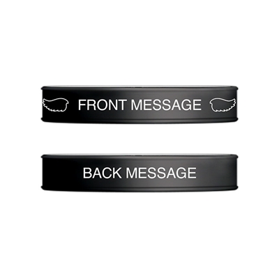 Show details for Black and White Hearts Wristband