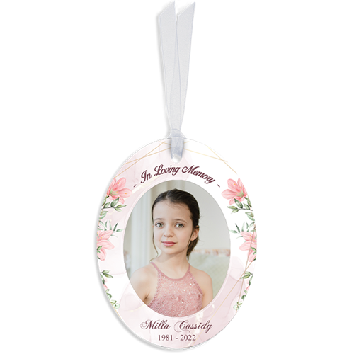 Show details for Purple Gold Floral Oval Ornaments