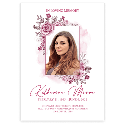 Show details for Pink Floral Announcement