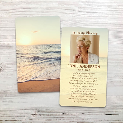 Show details for Sunset Scenery Memorial Card