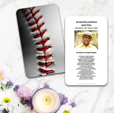 Show details for Baseball 3 Spanish Prayer Card