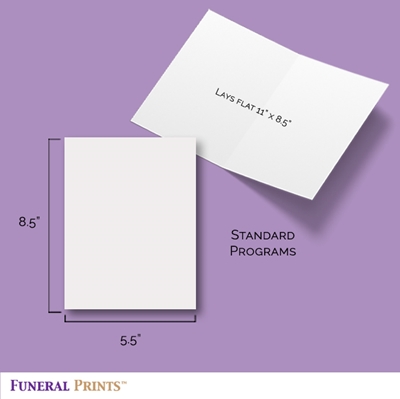 Show details for Purple Lilies Funeral Program 