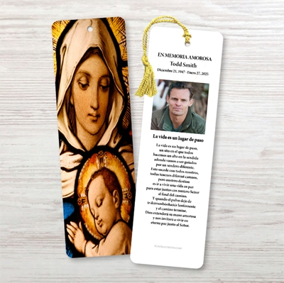 Show details for Virgin Mary with Baby Jesus Spanish Bookmark