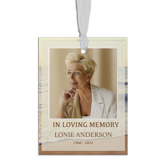 Show details for Sunset Scenery Rectangle Ornament