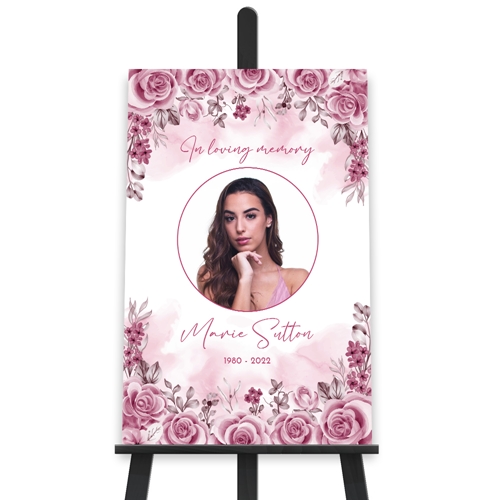 Picture of Pink Floral Border Poster